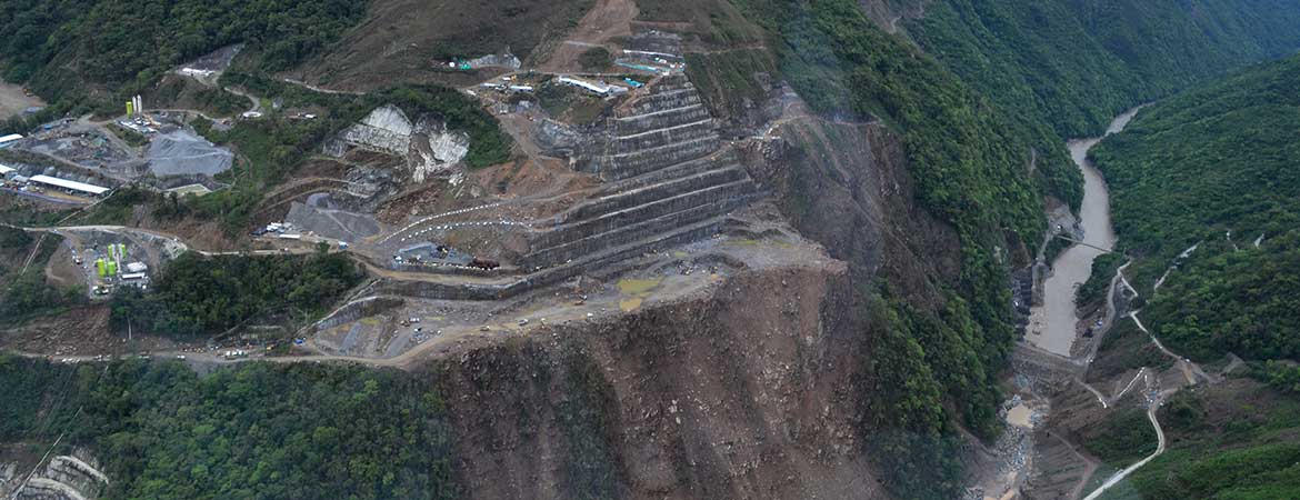 Proceso de construccion del Proyecto Hidroelectrico Ituango